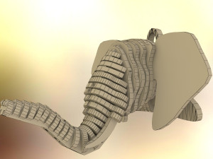 elephant head pendant Model do druku 3D