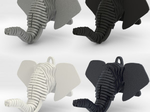 elephant head pendant Model do druku 3D