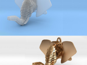 elephant head pendant Model do druku 3D