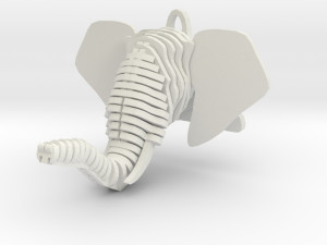 elephant head pendant Model do druku 3D