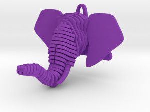 elephant head pendant Model do druku 3D