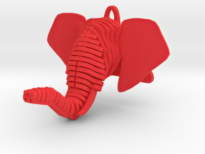 elephant head pendant Model do druku 3D