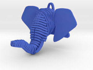 elephant head pendant Model do druku 3D