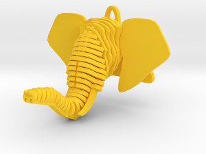 elephant head pendant Model do druku 3D