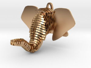 elephant head pendant Model do druku 3D