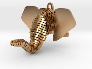 elephant head pendant 3D Print Model