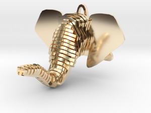 elephant head pendant Model do druku 3D