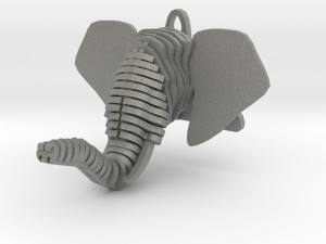 elephant head pendant Model do druku 3D
