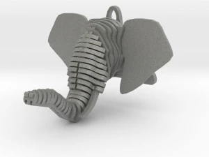 elephant head pendant 3D Print Model