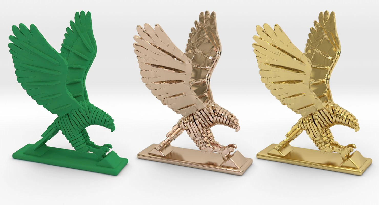 sliced hawk desktoy 3D Print Model .c4d .max .obj .3ds .fbx .stl .blend