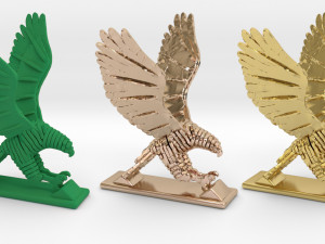 sliced hawk desktoy 3D Print Model