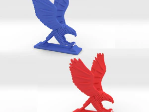 sliced hawk desktoy 3D Print Model