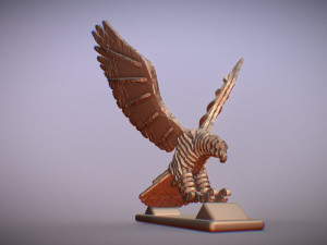 sliced hawk desktoy 3D 프린트 모델