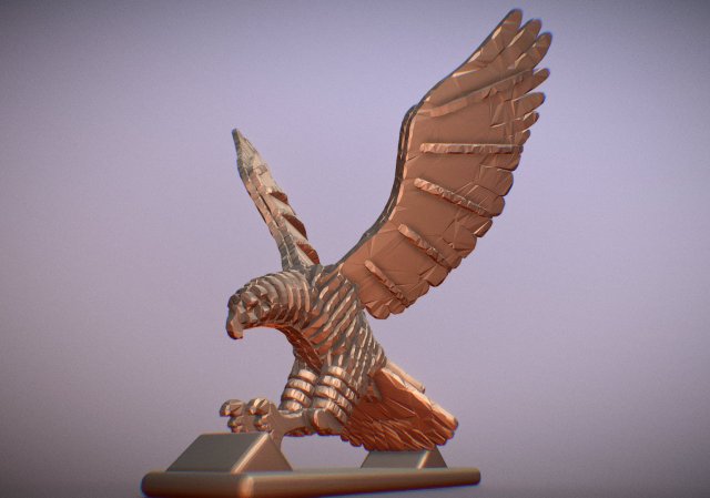 Download sliced hawk desktoy 3D Model