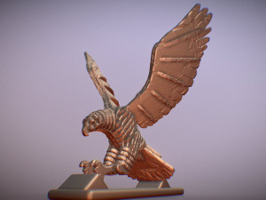 sliced hawk desktoy 3D 프린트 모델