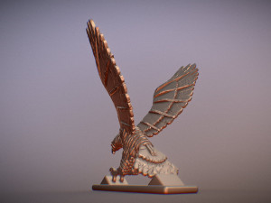 sliced hawk desktoy 3D 프린트 모델