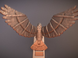 sliced hawk desktoy 3D 프린트 모델