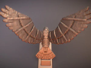 sliced hawk desktoy 3D Print Model