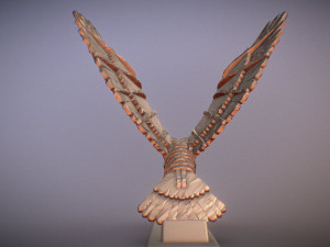 sliced hawk desktoy 3D 프린트 모델