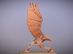 sliced hawk desktoy 3D 프린트 모델