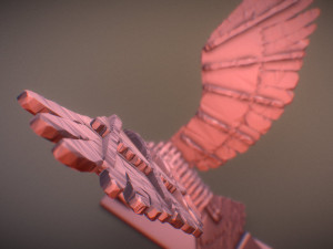 sliced hawk desktoy 3D 프린트 모델