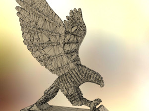 sliced hawk desktoy 3D 프린트 모델