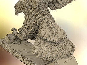 sliced hawk desktoy 3D 프린트 모델