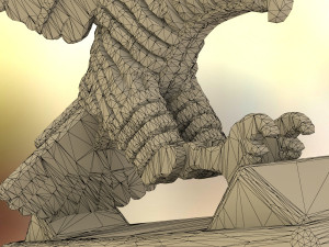 sliced hawk desktoy 3D 프린트 모델
