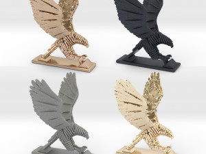 sliced hawk desktoy 3D 프린트 모델