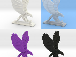 sliced hawk desktoy 3D 프린트 모델
