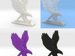 sliced hawk desktoy 3D Print Model