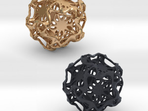 drilled perforated dodecahedron flower 3D Print Model