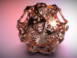 drilled perforated dodecahedron flower 3D Print Model