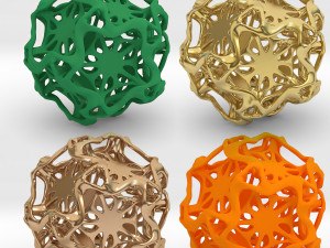 drilled perforated dodecahedron flower 3D Print Model