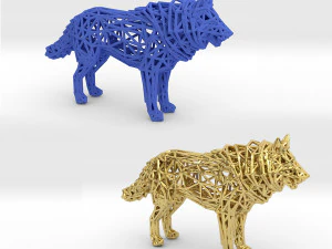 white wolf standing 3D Print Model