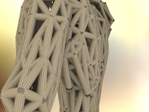 white wolf standing 3Dプリントモデル