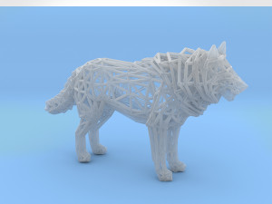 white wolf standing 3Dプリントモデル