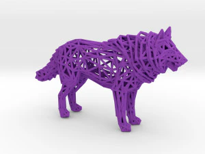 white wolf standing 3D Print Model