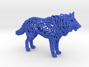 white wolf standing 3Dプリントモデル