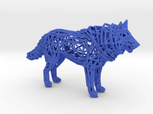 white wolf standing 3D Print Model