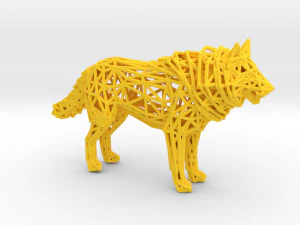 white wolf standing 3D Print Model