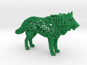 white wolf standing 3Dプリントモデル