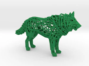 white wolf standing 3D Print Model