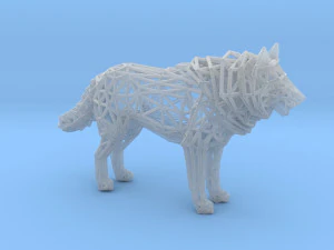 white wolf standing 3D Print Model