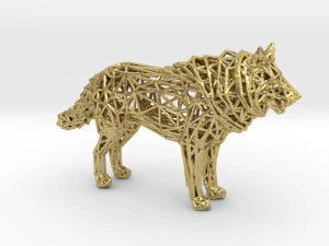 white wolf standing 3D Print Model