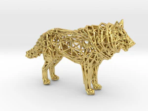white wolf standing 3D Print Model