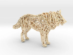 white wolf standing 3D Print Model