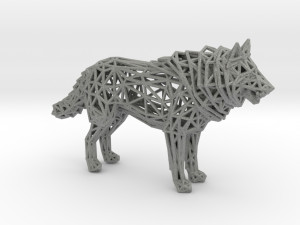 white wolf standing 3Dプリントモデル