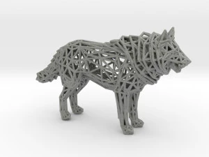 white wolf standing 3D Print Model