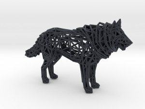 white wolf standing 3Dプリントモデル